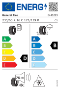 General 235/65R16C 121/119R Grabber AT3