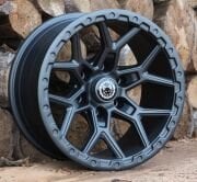 Black Wolf 424 20X9.0 6X139.7 ET0 Matte Grey