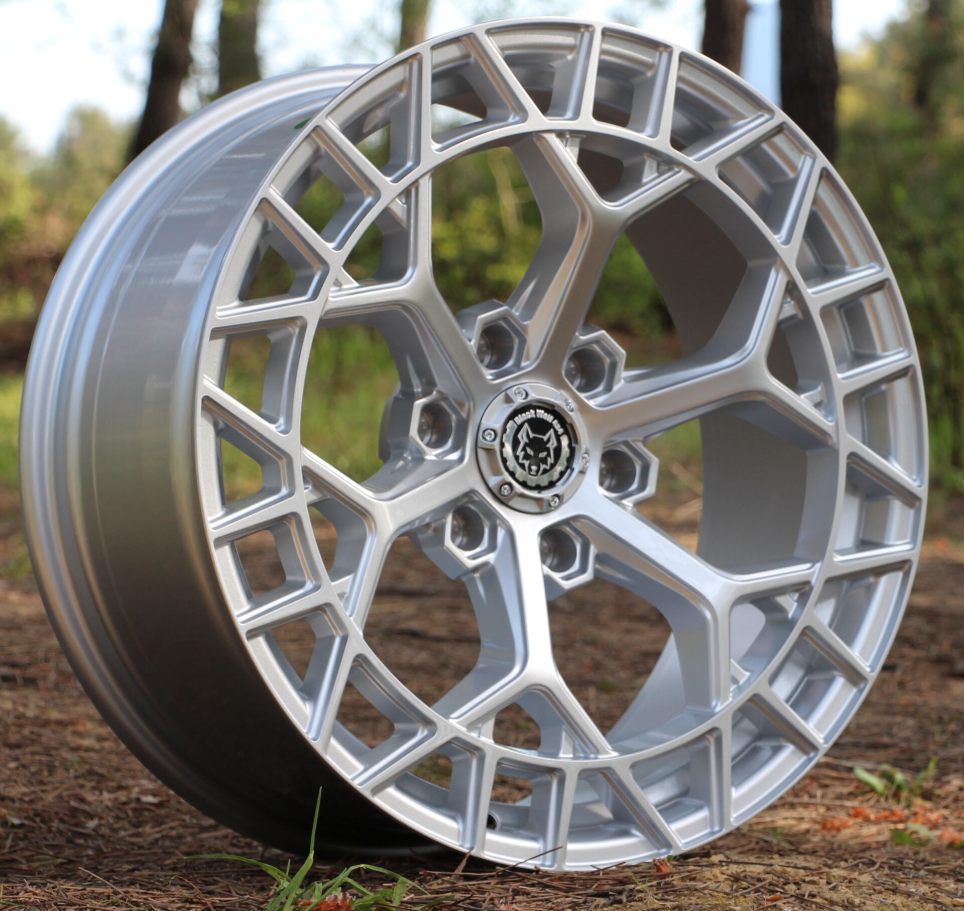 Black Wolf 5672 20X9.0 6X139.7 ET+15 Silver