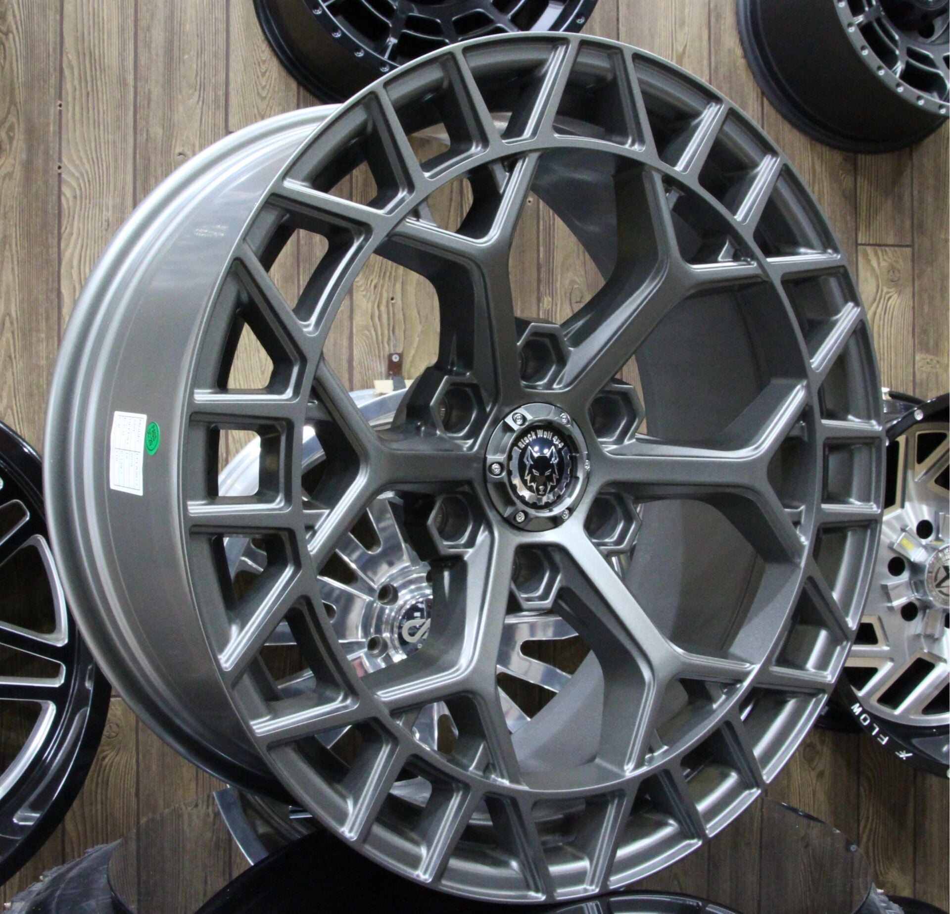 Black Wolf 5672 20X9.0 6X139.7 ET+15 Matte Grey