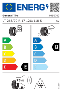 General 265/70R17 121/118S Grabber AT3 ( Beyaz Yazılı )