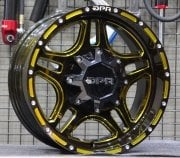 DPR 5133 17X8.5 6X139.7 ET0 Black Milling/Gold Coating