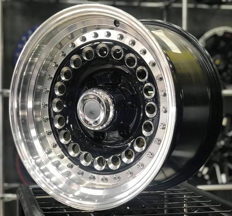 SH Wheels A95 16X9.0 6X139.7 ET-10 Black / Lip Polished