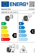 General 285/60R18 116H Grabber AT3