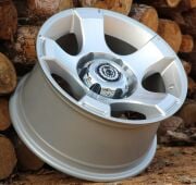 Black Wolf 1195 15X8.0 6X139.7 ET-10 Silver Polished