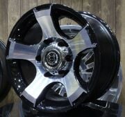 Black Wolf 366 16X8.0 6X139.7 ET+25 Black Polished