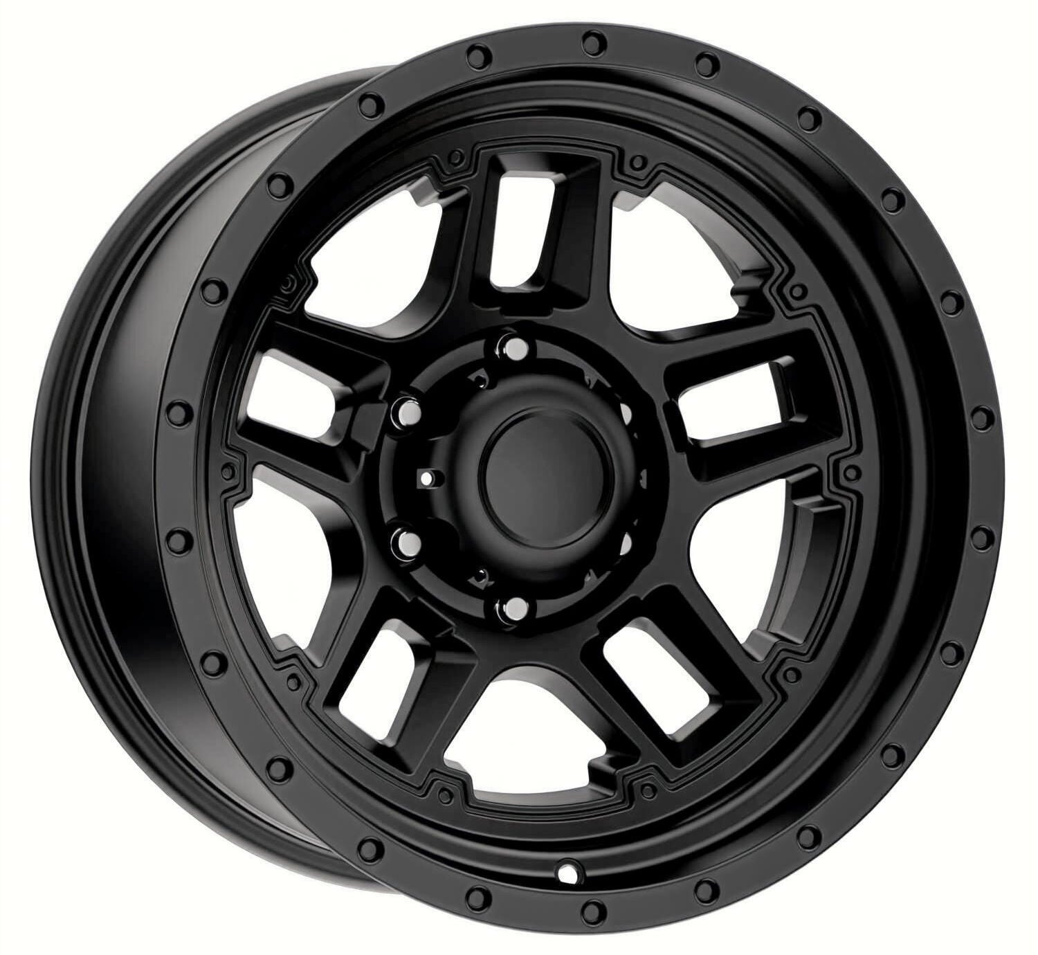 Black Wolf 306 16X10 6X139.7 ET-50 Matte Black