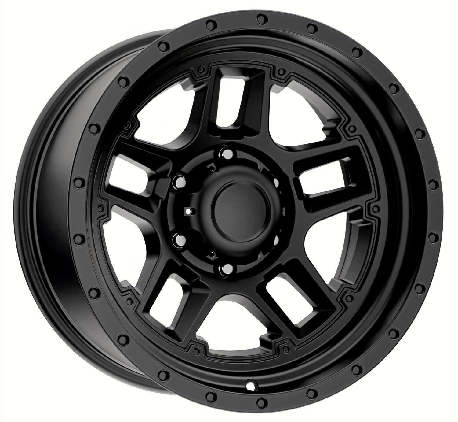 Black Wolf 306 16X10 6X139.7 ET-50 Matte Black