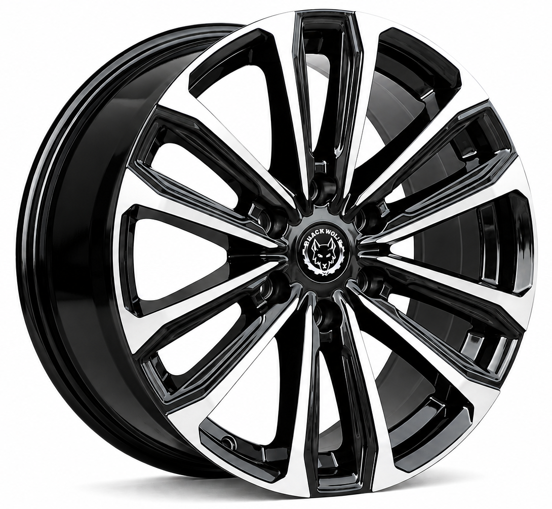 Black Wolf 555 18X8.0 6X130 ET+46 Black/Full Machined