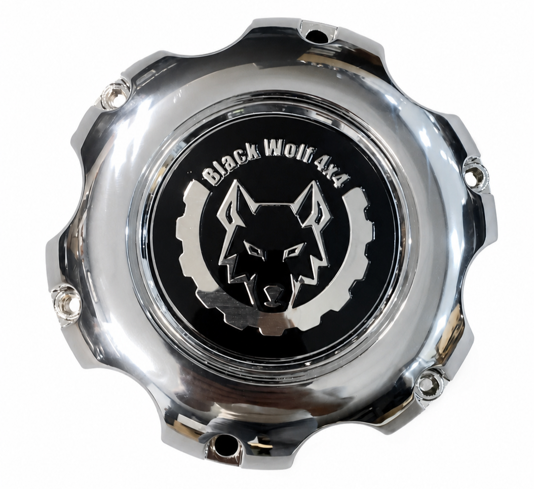 Black Wolf 4X4 6X139.7  Krom Jant Kapağı ( 2 Bağlantı Vidalı)