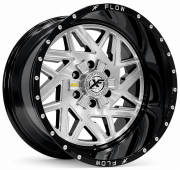 XFX-306 FLOW 20X12 6X139.7 ET-44 GLOSS BLACK BRUSHED