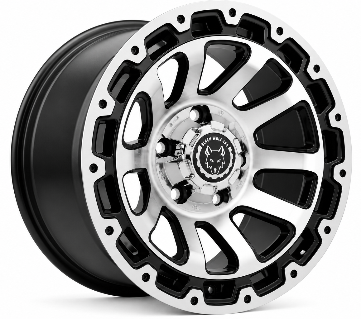 Black Wolf 744 17X9.0 6X139.7 ET+10 Black Diomand