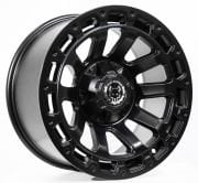 Black Wolf 744 17X9.0 6X114.3 ET+5 Matte Black