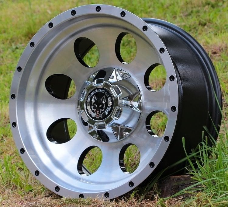 Black Wolf 644 16X8.0  6X139.7  ET-15 Polished