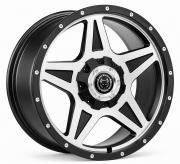 Black Wolf 151 20X9.0 6X139.7 ET+18 Matte Black/Matte Grey