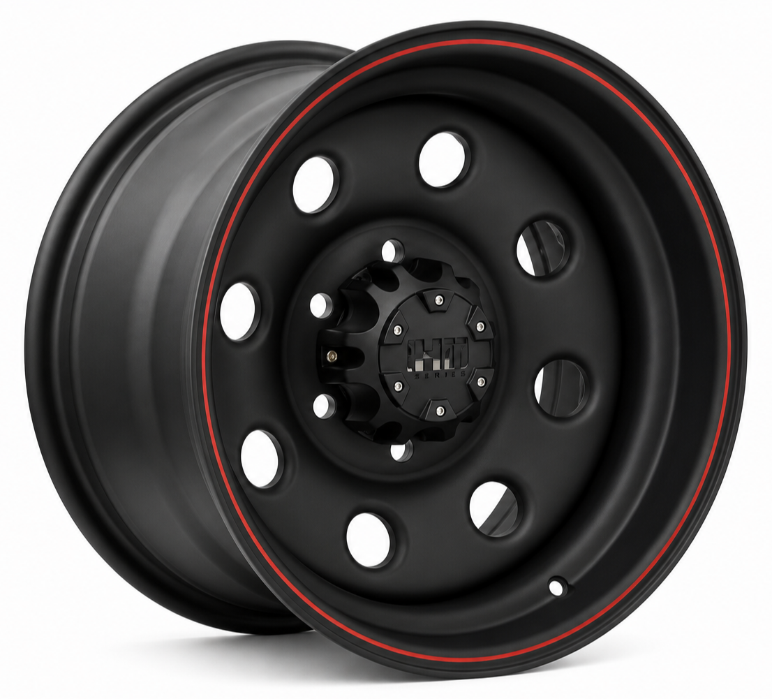 HD Wheels 16X8.0 6X139.7 ET-30 Matte Black/RL
