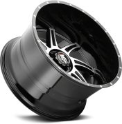 American Truxx Vortex AT-162 22X12 6X139.7 ET-44 MM Black Machined