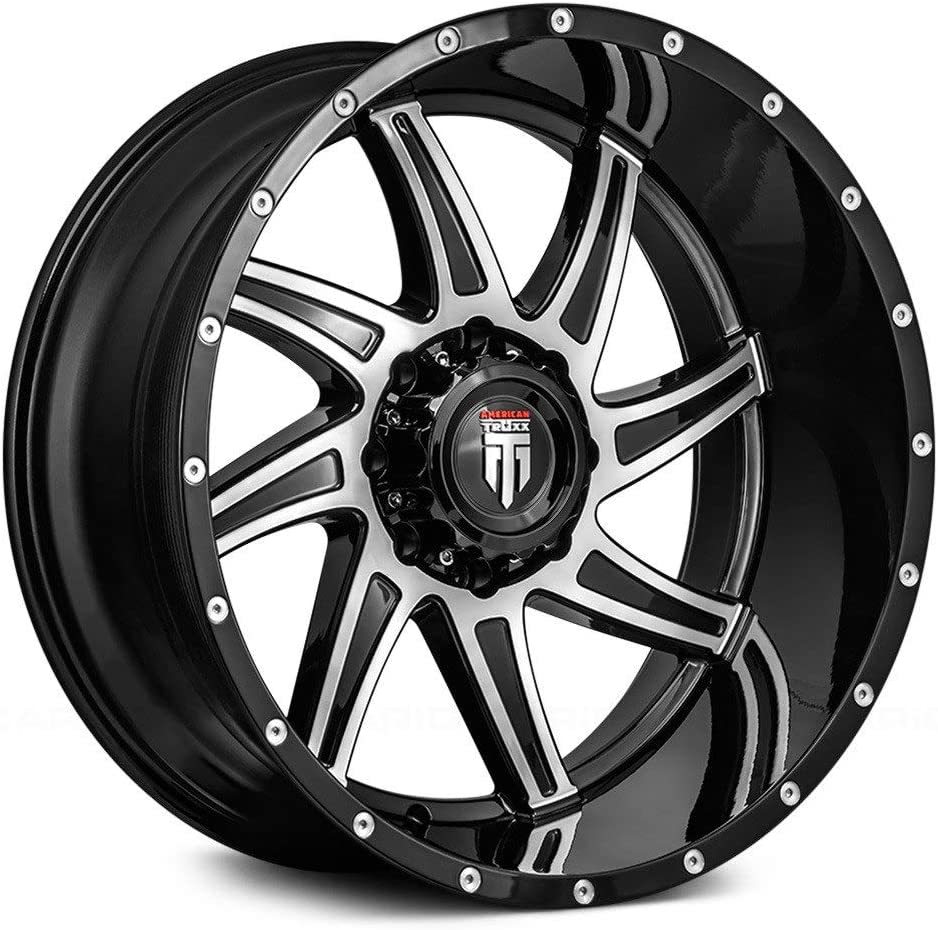 American Truxx Vortex AT-162 22X12 6X139.7 ET-44 MM Black Machined