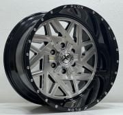 Protech DX8433 20X12 6X139.7 ET-44 GLOSS BLACK BRUSHED