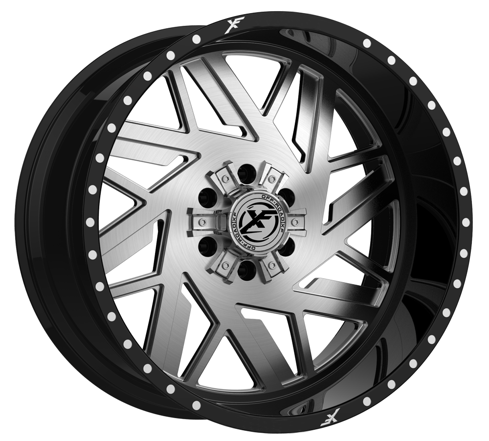 XFX-306 FLOW 20X12 6X139.7 ET-44 GLOSS BLACK BRUSHED