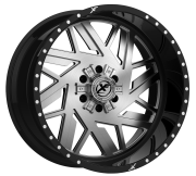 XFX-306 FLOW  20X12 6X139.7 ET-44 GLOSS BLACK BRUSHED