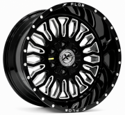 XFX-305 FLOW 20X12 6X139.7 ET-44 BLACK MILLED WINDOW