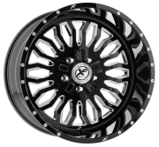 XFX-305 FLOW  20X12 6X139.7 ET-44 BLACK MILLED WINDOW