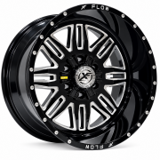 XFX-303 FLOW 20X12 6X139.7 ET-44 BLACK MILLED WINDOW