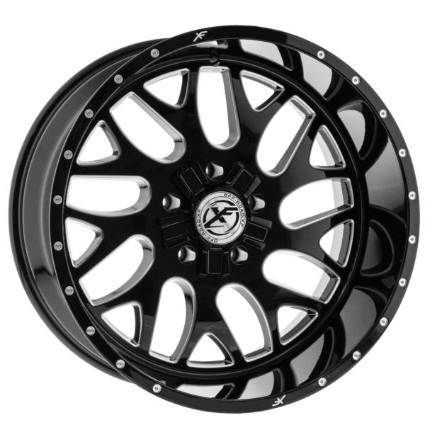 XFX-301 FLOW  20X12 6X139.7 ET-44 BLACK MILLED WINDOW