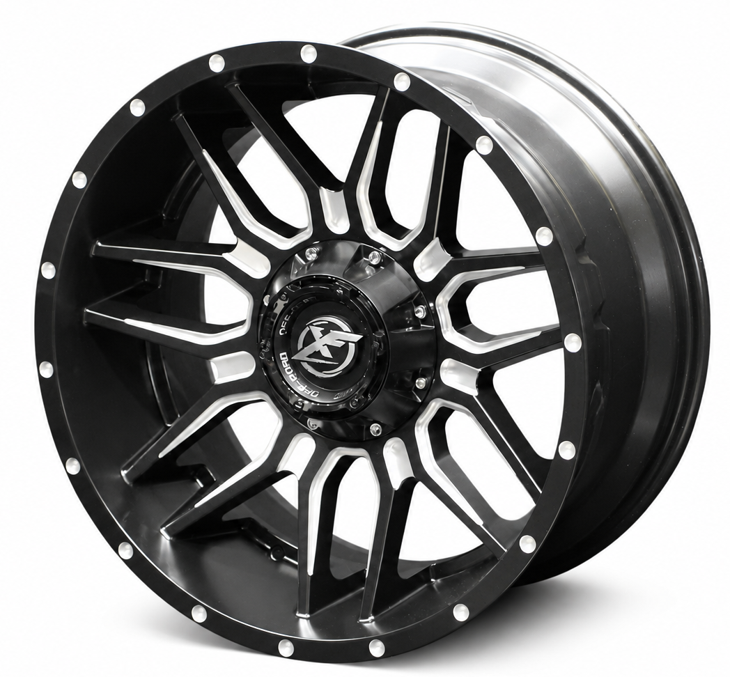 XF-219 20X10 6X139.7 ET-24 MATTE BLACK/MILLING