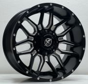 XF-219 20X10 6X139.7 ET-24 MATTE BLACK/MILLING