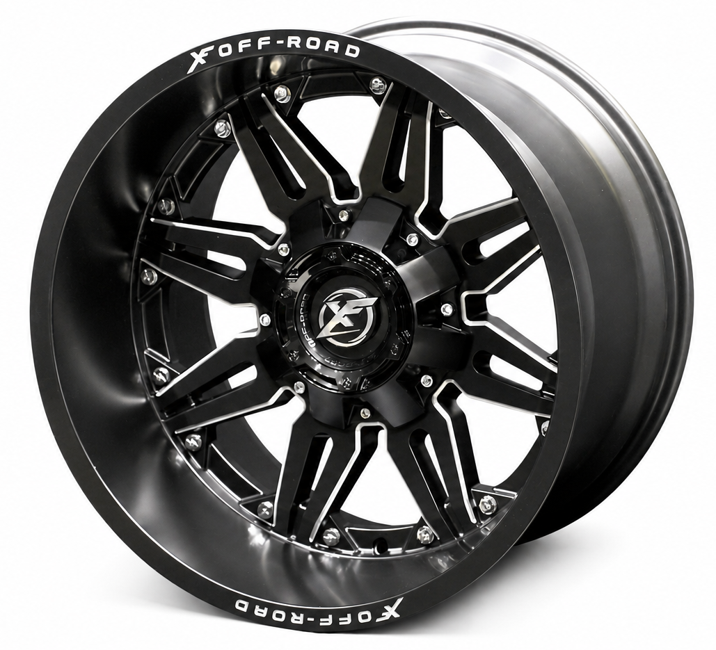 XF-204 20X12 6X139.7 ET-44 MATTE BLACK+MILLING