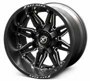 XF-204 20X12 6X139.7 ET-44 MATTE BLACK+MILLING