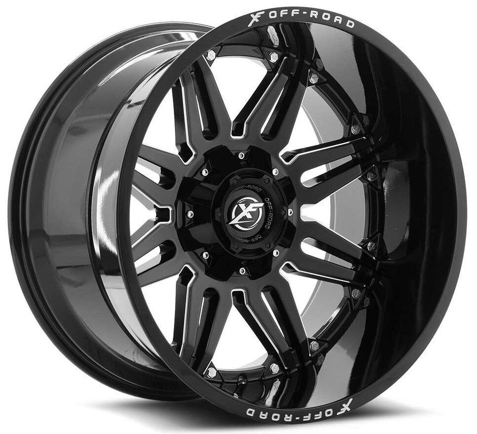 XF-204 20X12 6X139.7 ET-44 MATTE BLACK+MILLING