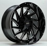 Boachi A316 20X10 6X139.7 ET-12 BLACK+MILLING