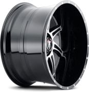 American Truxx Vortex AT-162 20X10 8X165.1 ET-24 MM Black Machined