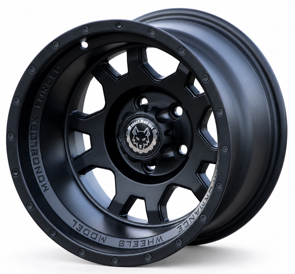 Powcan 5815 15X10 5X114.3 ET-44 Matte Black