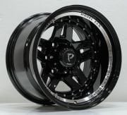 Powcan 936 16X10 6X139.7 ET-44 Black Lip Machined