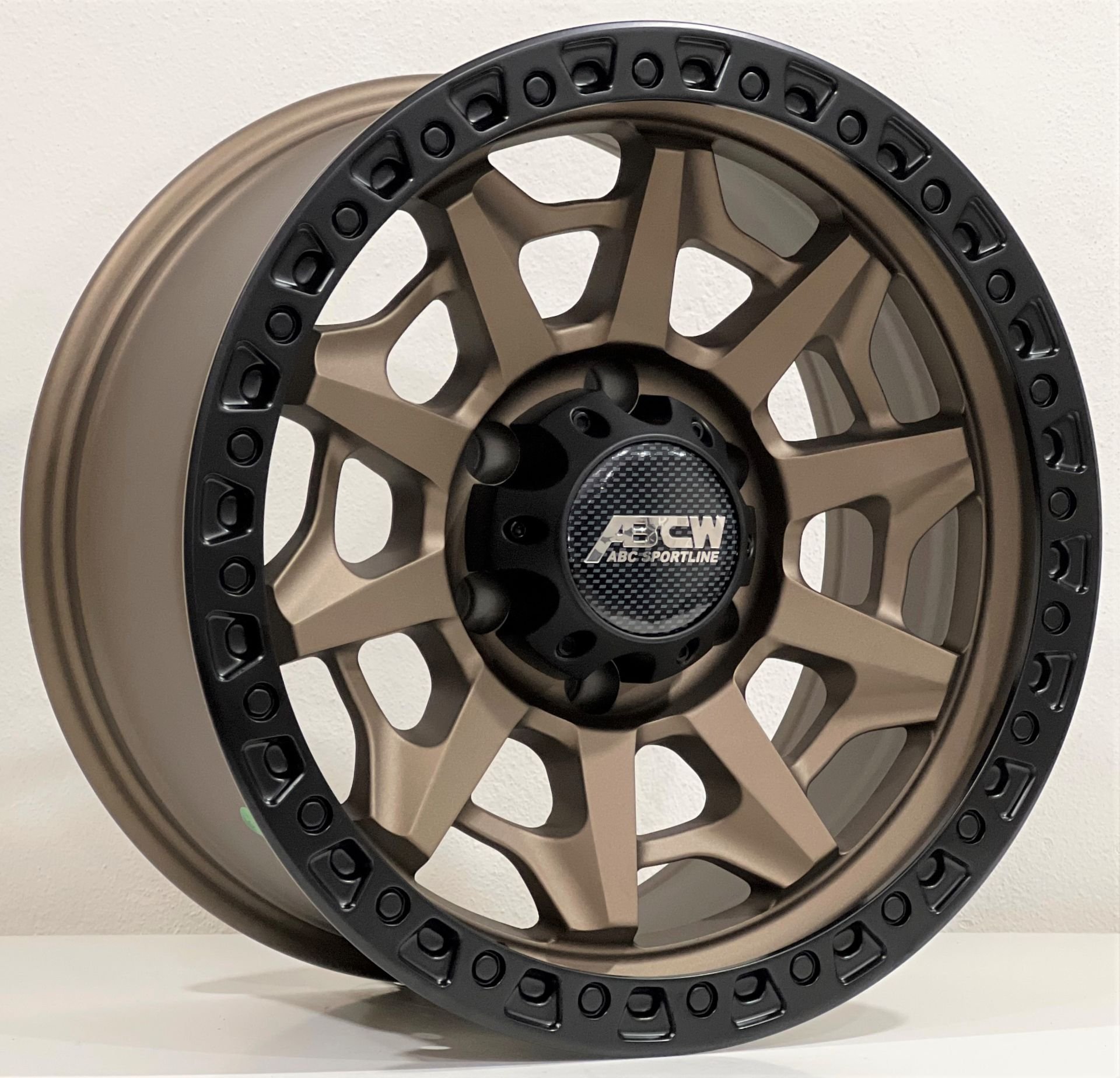 BCH F7605  17X8.5  6X139.7 ET-15 MATTE BRONZE+MAT BLACK LIP