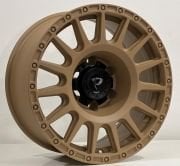 Powcan 5877 17X8.0 6X139.7 ET-15 Matte Desert Sand/Black Cap