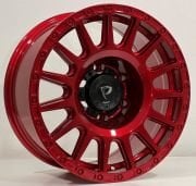 Powcan 5877  17X8.0  6X139.7 ET-15  RED+BLACK CAP