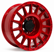 Powcan 5877 17X8.0 6X139.7 ET-15 Red/Black Cap