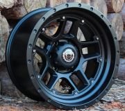 Black Wolf 307 17X9.0 6X139.7 ET-30 Matte Black/H