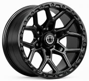 Black Wolf 411 17X9.0 6X139.7 ET-12 Black