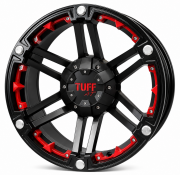 TUFF A.T. T-01 17X9.0 6X139.7 ET-10 Mat Black/Red İnserts