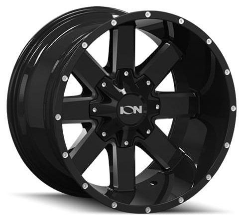 Ion 141 20X12 5X139.7 ET-44 Gloss Black / Milled Spokes