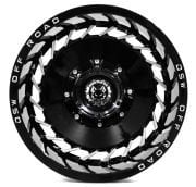 Black Wolf 1163 16X10 6X139.7 ET-45 Black/Milling