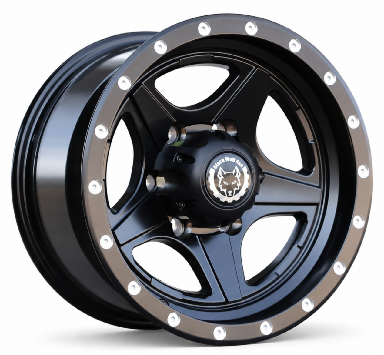 Powcan 15X8.5 6X139.7 ET-10 Matte Black