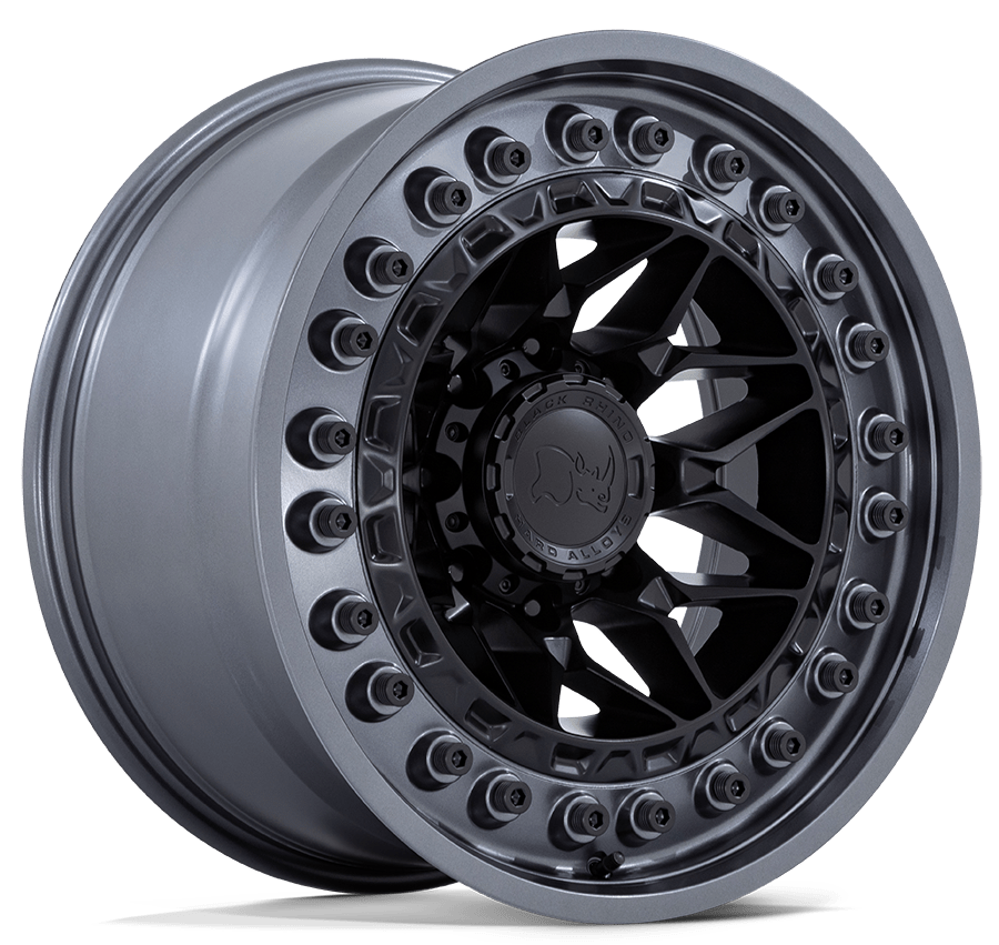 Black Rhino Alpha  20X10 6X139.7  ET-18 Matte Black / Gunmetal Lip