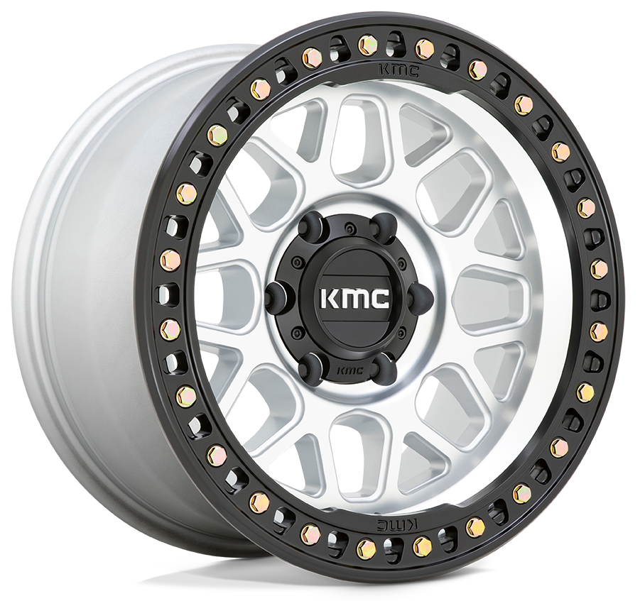 KMC KM549 GRS 17X9.0 6X139.7 ET18 Machined/Satin Black Lip